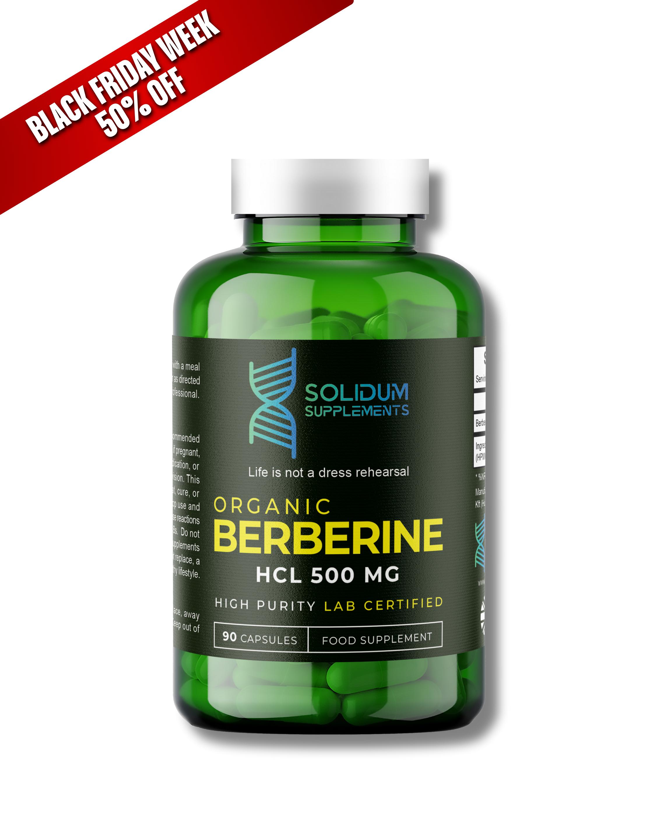 Premium Berberine HCL+ 500mg 60 Capsules