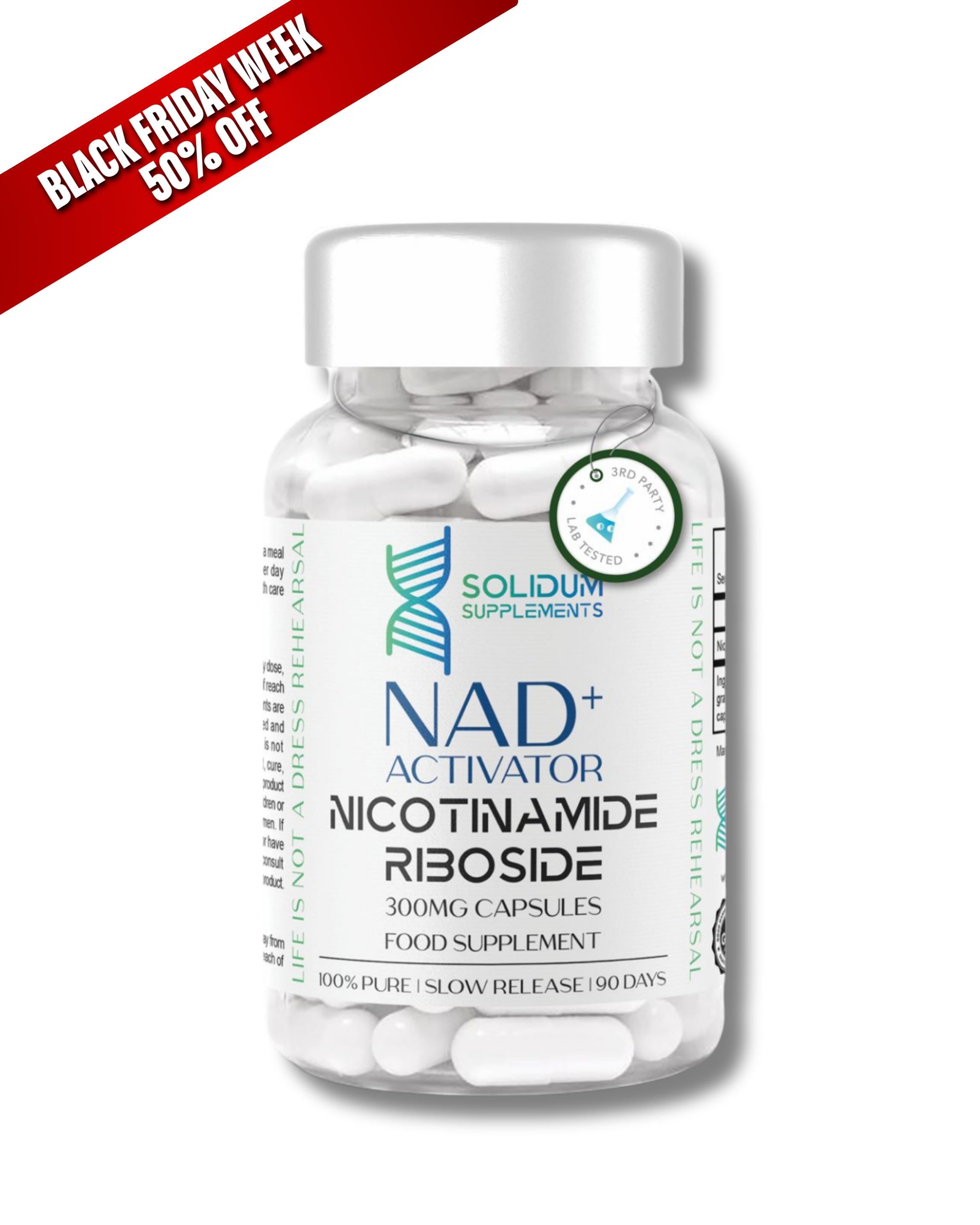 100% Pure NAD+ Activator 300mg 90 Capsules